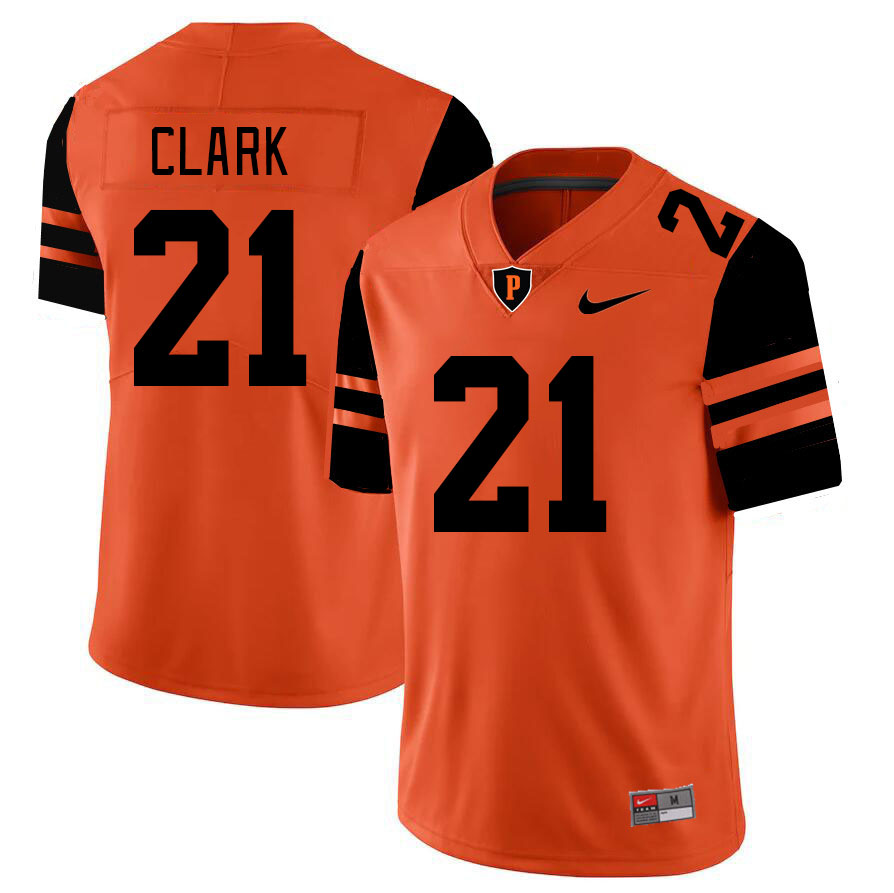 Men-Youth #21 Ethan Clark Princeton Tigers 2023 College Football Jerseys Stitched Sale-Orange